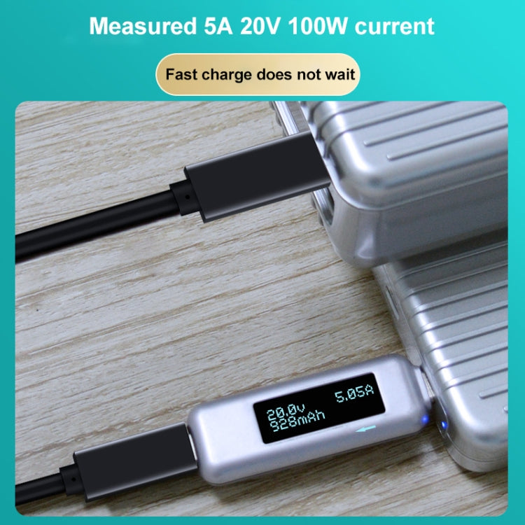 PD 100W USB-C / Type-C to USB-C / Type-C Compatible Thunderbolt 4 Full-function Data Cable, Cable Length:1.5m(Black and Grey Mesh)