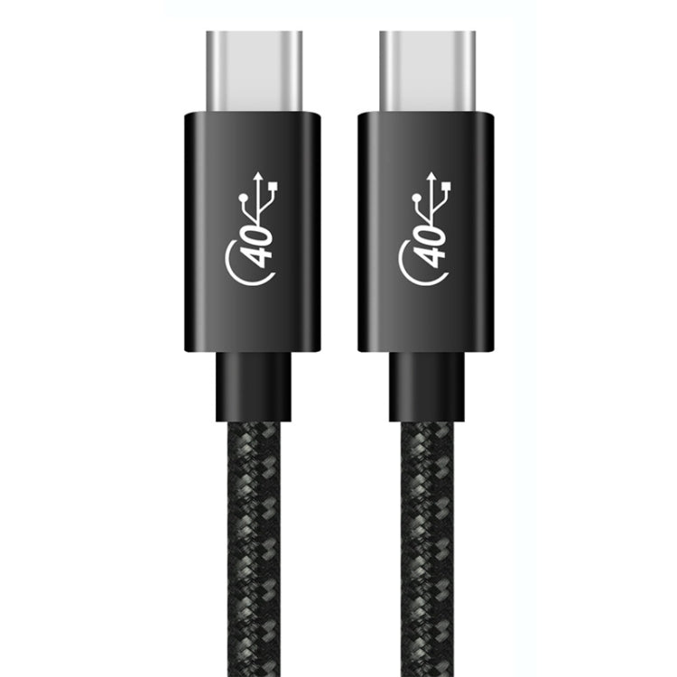 PD 100W USB-C / Type-C to USB-C / Type-C Compatible Thunderbolt 4 Full-function Data Cable, Cable Length:2m(Black and Grey Mesh)