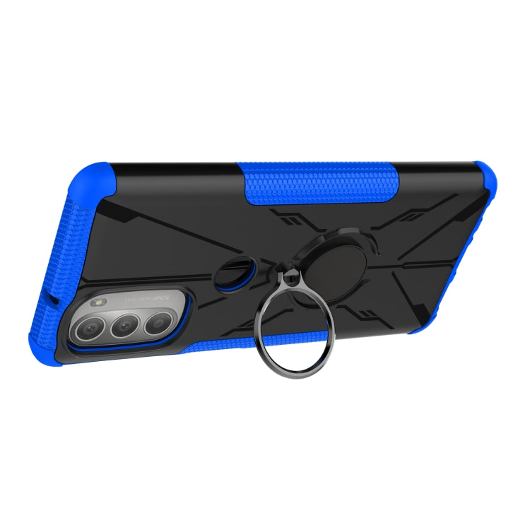 For Motorola Moto G51 5G Armor Bear Shockproof PC + TPU Phone Protective Case with Ring Holder