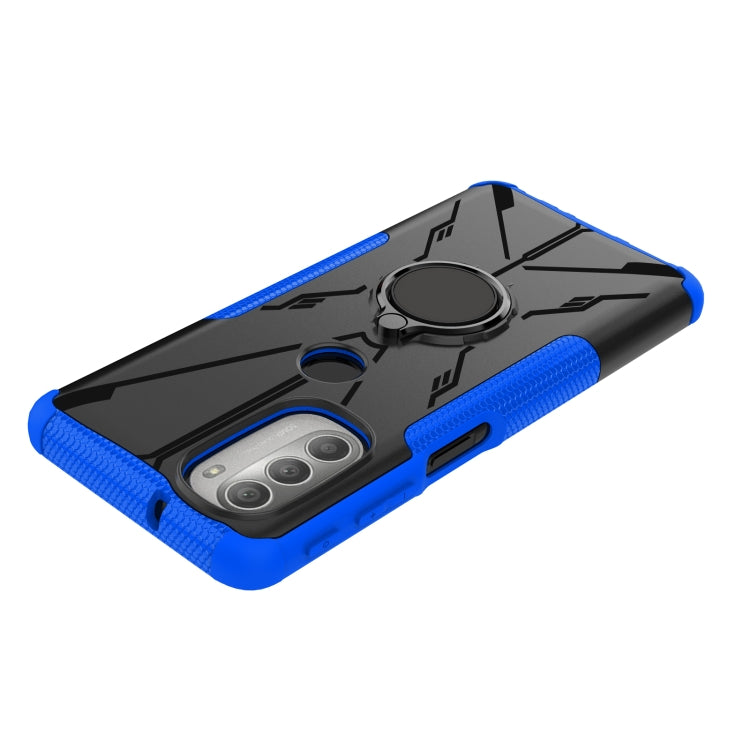 For Motorola Moto G51 5G Armor Bear Shockproof PC + TPU Phone Protective Case with Ring Holder