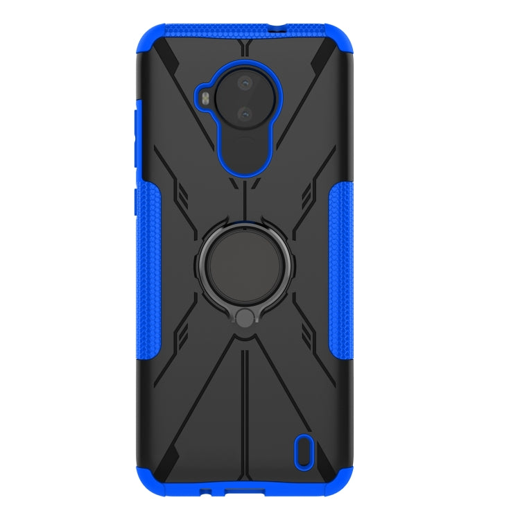 For Nokia C30 Armor Bear Shockproof PC + TPU Phone Protective Case with Ring Holder