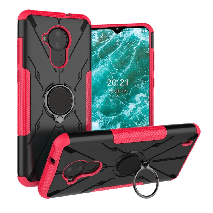 For Nokia C30 Armor Bear Shockproof PC + TPU Phone Protective Case with Ring Holder