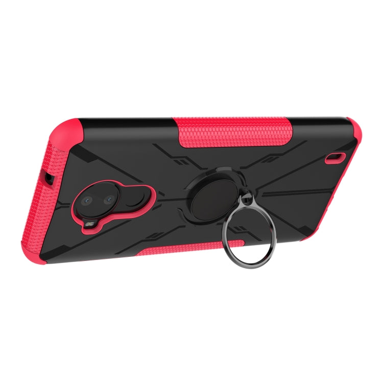 For Nokia C30 Armor Bear Shockproof PC + TPU Phone Protective Case with Ring Holder