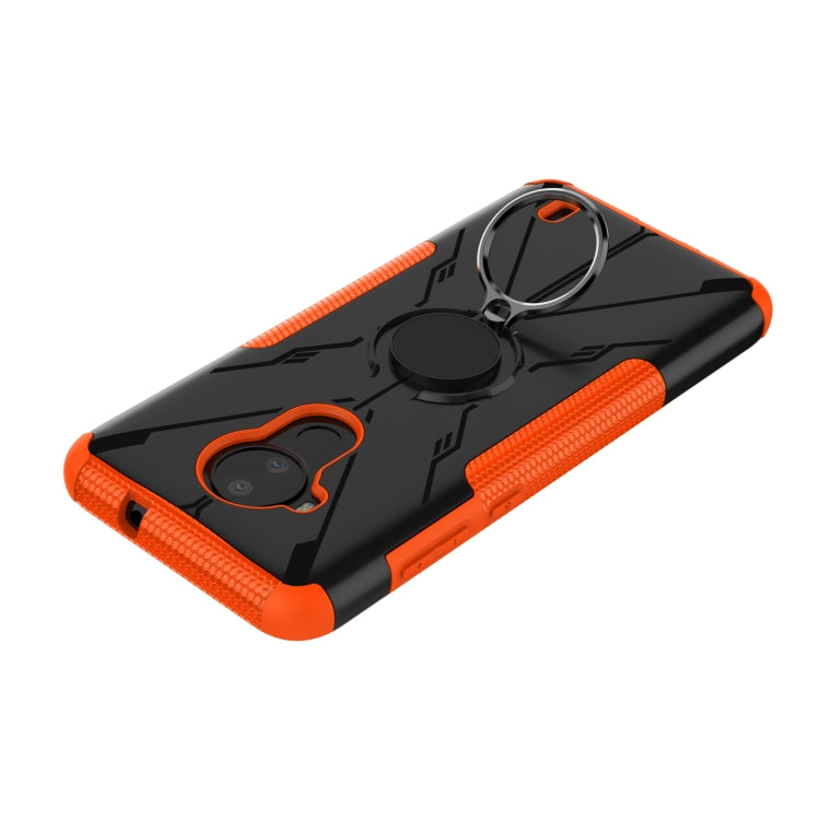 For Nokia C30 Armor Bear Shockproof PC + TPU Phone Protective Case with Ring Holder