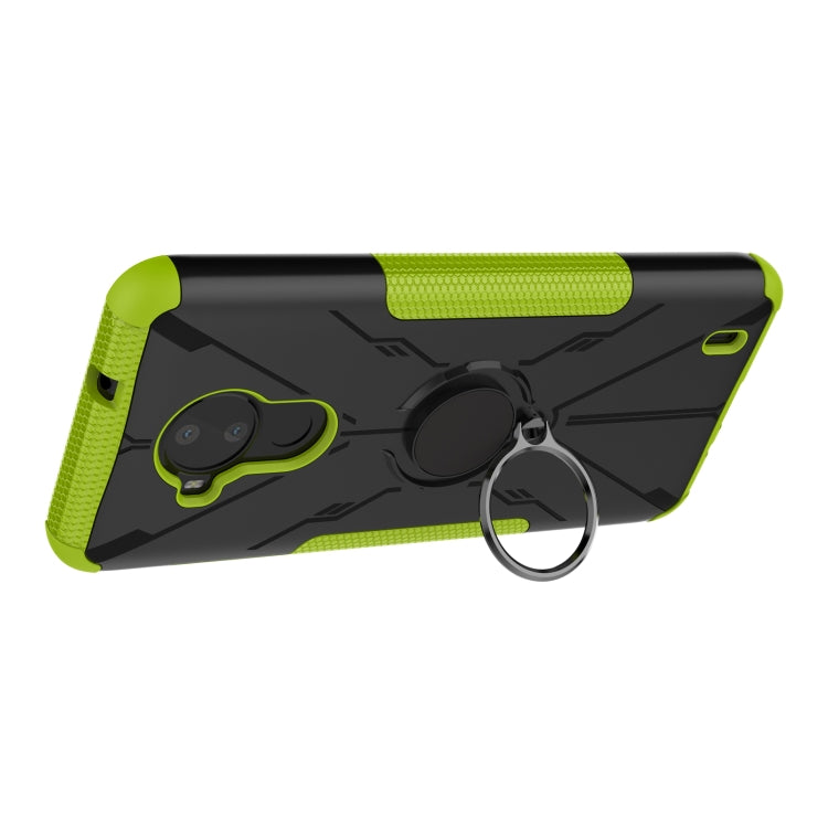 For Nokia C30 Armor Bear Shockproof PC + TPU Phone Protective Case with Ring Holder