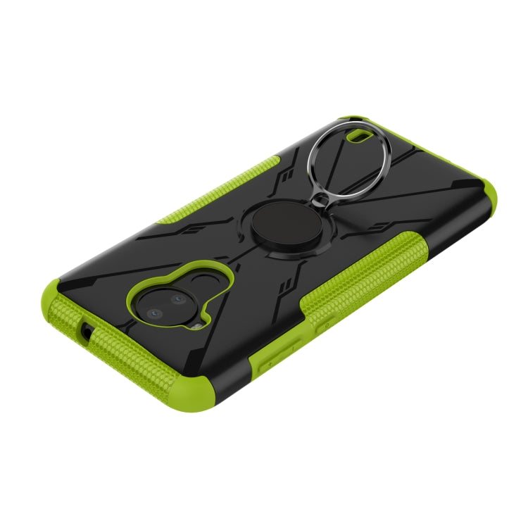 For Nokia C30 Armor Bear Shockproof PC + TPU Phone Protective Case with Ring Holder