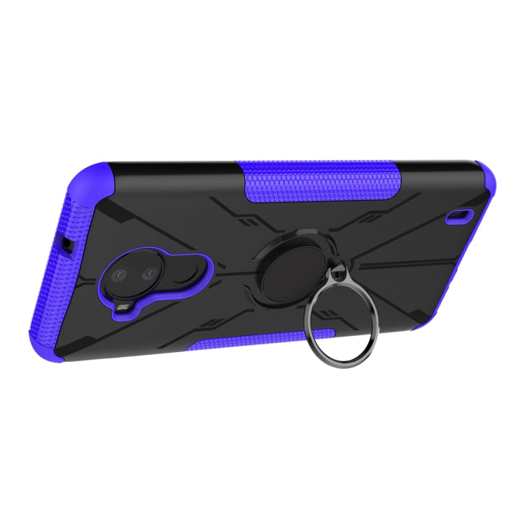 For Nokia C30 Armor Bear Shockproof PC + TPU Phone Protective Case with Ring Holder