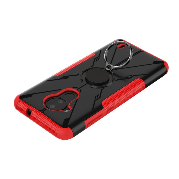 For Nokia C30 Armor Bear Shockproof PC + TPU Phone Protective Case with Ring Holder