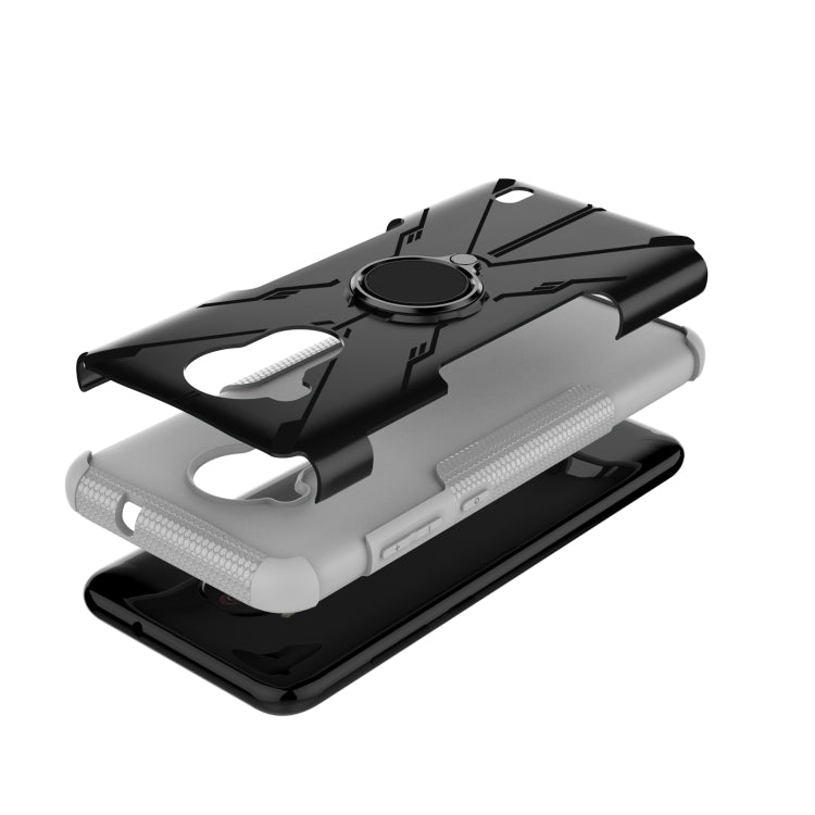 For Nokia C30 Armor Bear Shockproof PC + TPU Phone Protective Case with Ring Holder