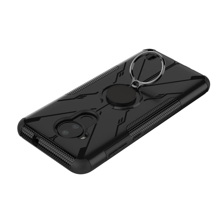 For Nokia C30 Armor Bear Shockproof PC + TPU Phone Protective Case with Ring Holder