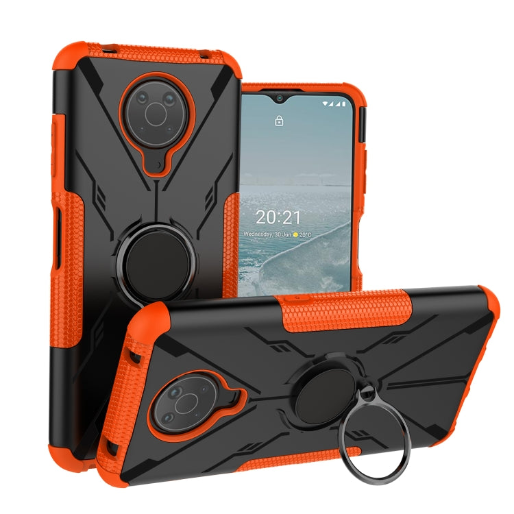 For Nokia G10 / G20 Armor Bear Shockproof PC + TPU Phone Protective Case with Ring Holder