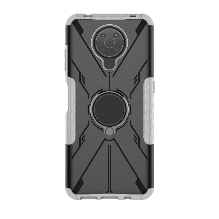 For Nokia G10 / G20 Armor Bear Shockproof PC + TPU Phone Protective Case with Ring Holder