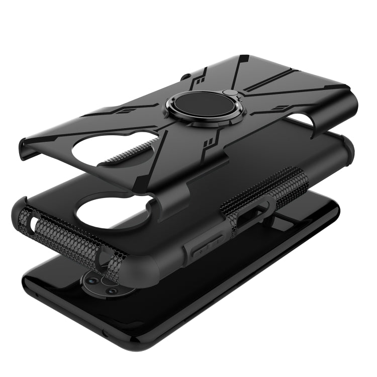 For Nokia G10 / G20 Armor Bear Shockproof PC + TPU Phone Protective Case with Ring Holder