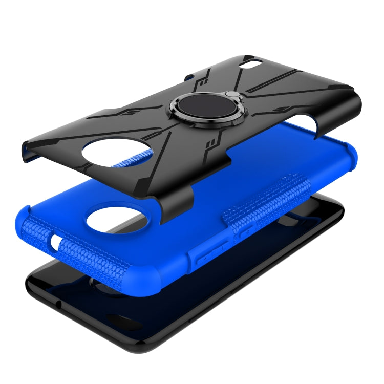 For Nokia C10 / C20 Armor Bear Shockproof PC + TPU Phone Protective Case with Ring Holder