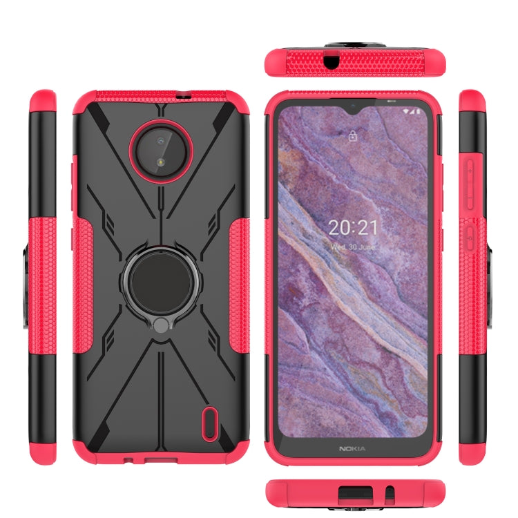 For Nokia C10 / C20 Armor Bear Shockproof PC + TPU Phone Protective Case with Ring Holder
