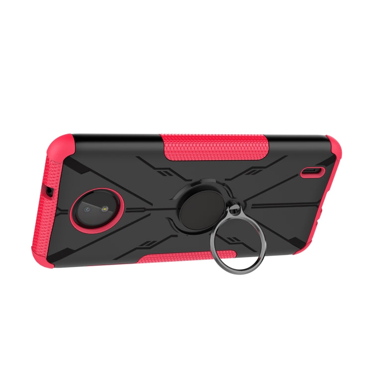 For Nokia C10 / C20 Armor Bear Shockproof PC + TPU Phone Protective Case with Ring Holder