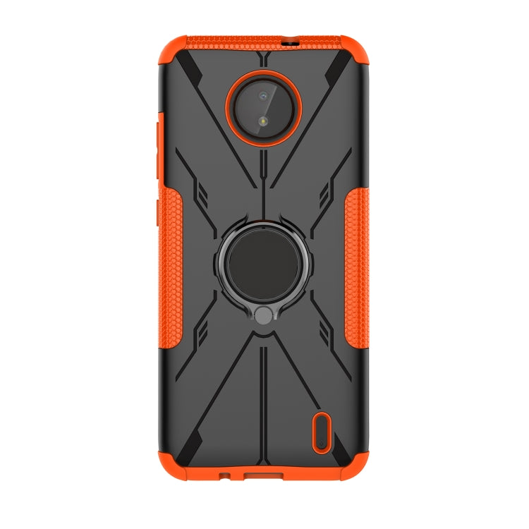 For Nokia C10 / C20 Armor Bear Shockproof PC + TPU Phone Protective Case with Ring Holder
