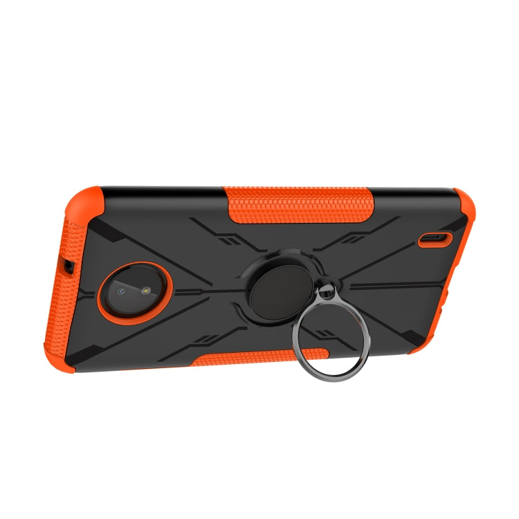 For Nokia C10 / C20 Armor Bear Shockproof PC + TPU Phone Protective Case with Ring Holder