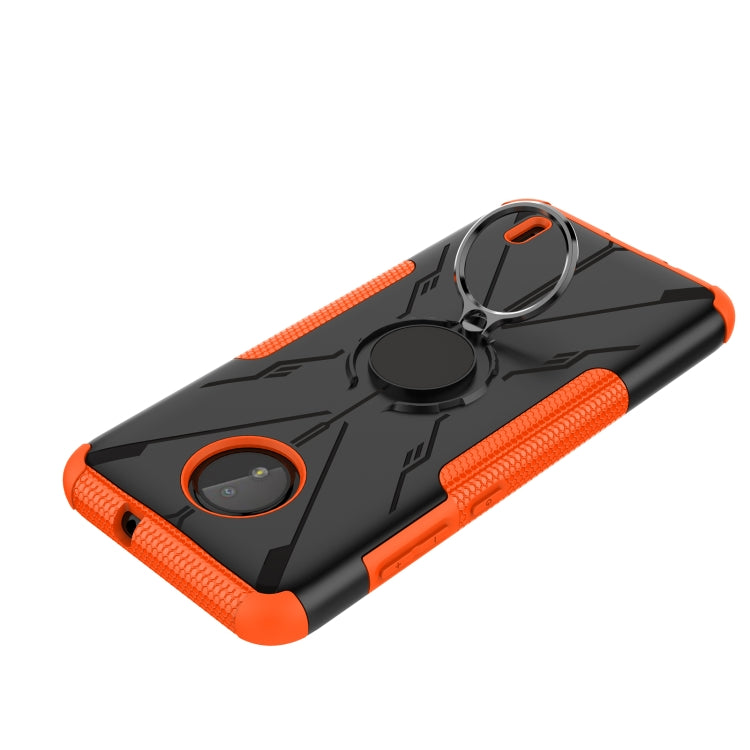 For Nokia C10 / C20 Armor Bear Shockproof PC + TPU Phone Protective Case with Ring Holder