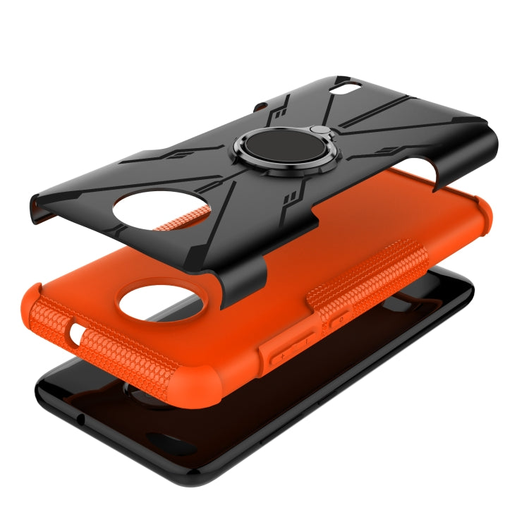 For Nokia C10 / C20 Armor Bear Shockproof PC + TPU Phone Protective Case with Ring Holder