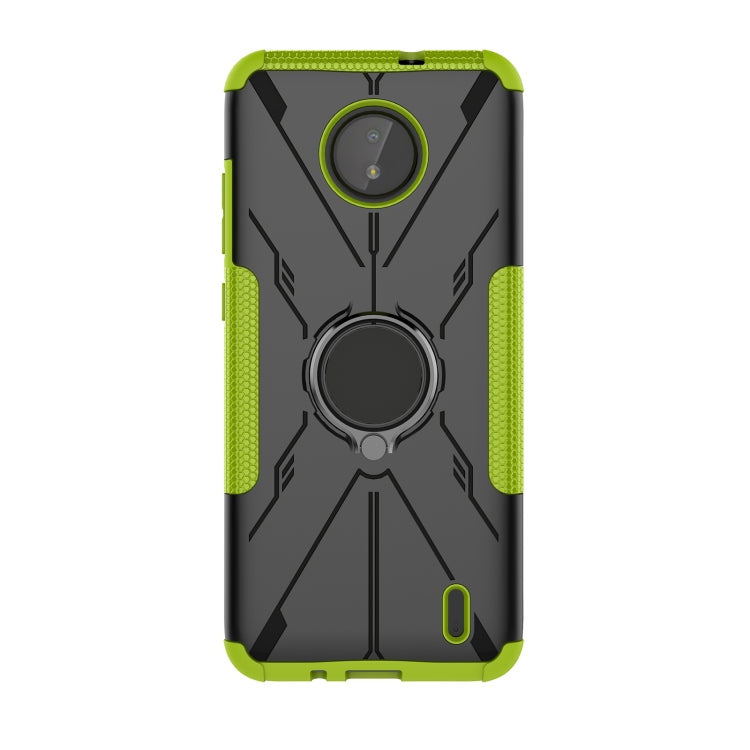 For Nokia C10 / C20 Armor Bear Shockproof PC + TPU Phone Protective Case with Ring Holder