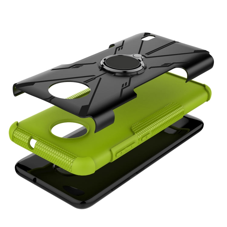 For Nokia C10 / C20 Armor Bear Shockproof PC + TPU Phone Protective Case with Ring Holder