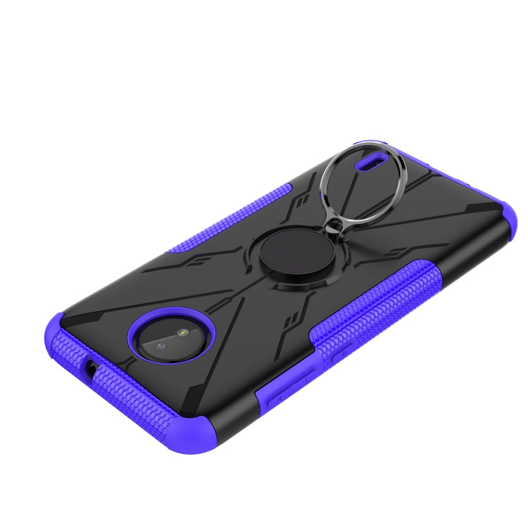 For Nokia C10 / C20 Armor Bear Shockproof PC + TPU Phone Protective Case with Ring Holder