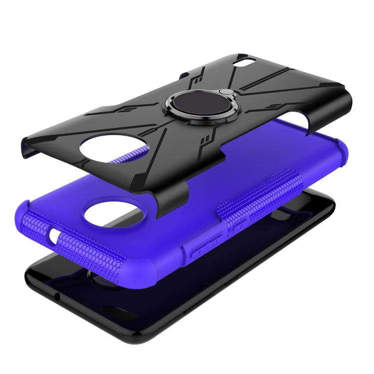 For Nokia C10 / C20 Armor Bear Shockproof PC + TPU Phone Protective Case with Ring Holder