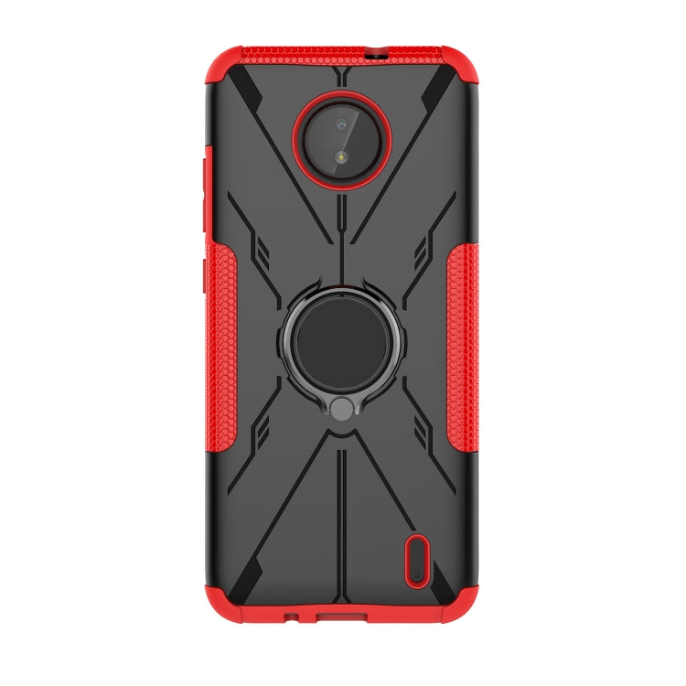 For Nokia C10 / C20 Armor Bear Shockproof PC + TPU Phone Protective Case with Ring Holder