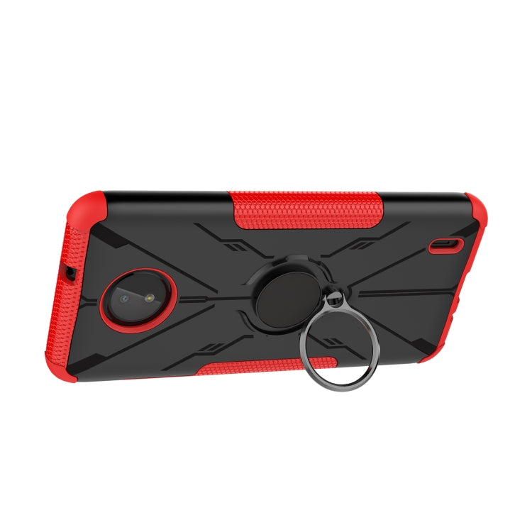 For Nokia C10 / C20 Armor Bear Shockproof PC + TPU Phone Protective Case with Ring Holder