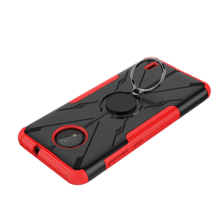 For Nokia C10 / C20 Armor Bear Shockproof PC + TPU Phone Protective Case with Ring Holder