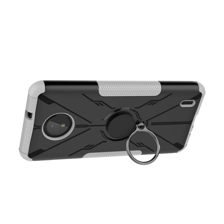 For Nokia C10 / C20 Armor Bear Shockproof PC + TPU Phone Protective Case with Ring Holder
