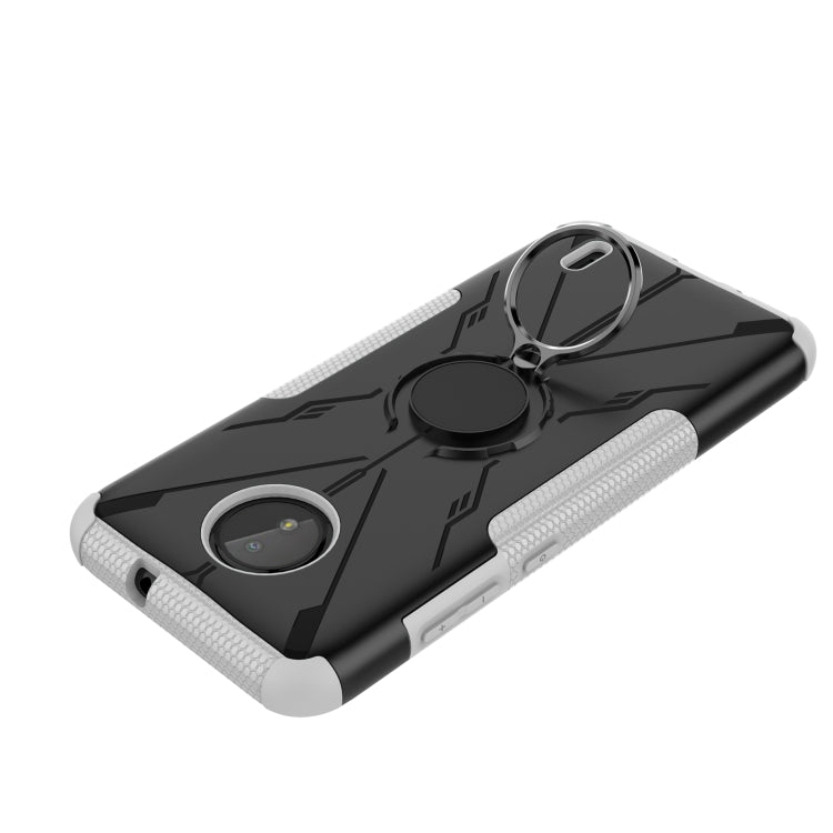 For Nokia C10 / C20 Armor Bear Shockproof PC + TPU Phone Protective Case with Ring Holder