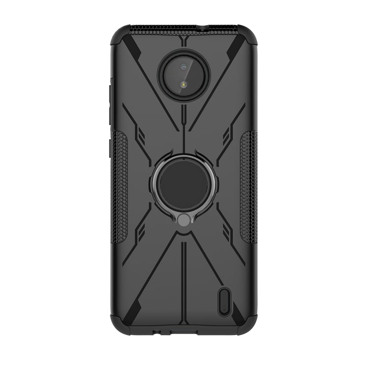 For Nokia C10 / C20 Armor Bear Shockproof PC + TPU Phone Protective Case with Ring Holder