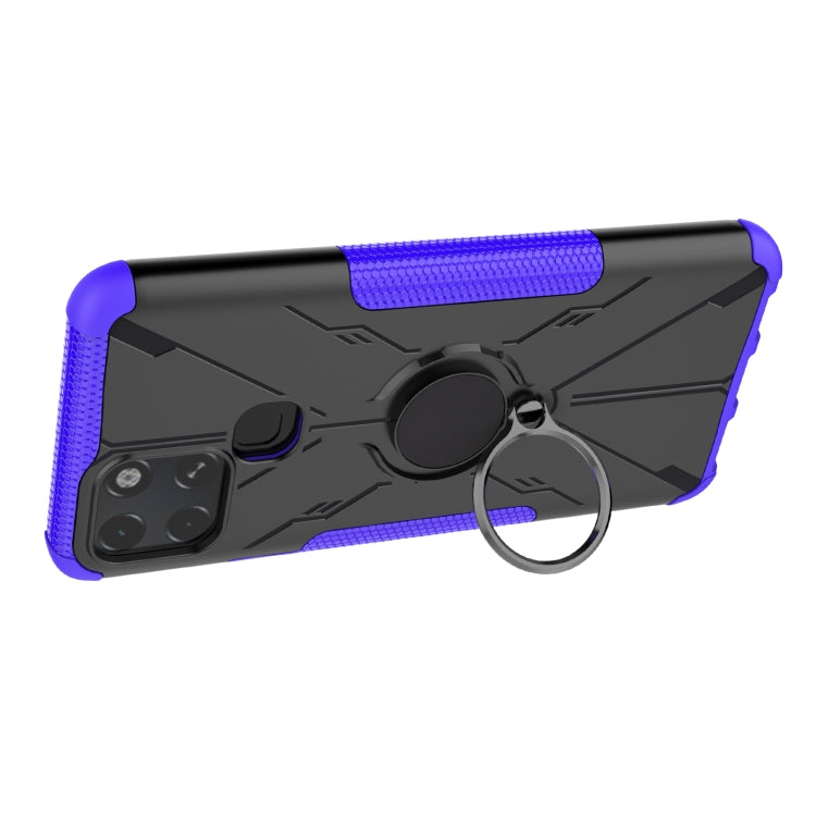 For Infinix Smart 6 Armor Bear Shockproof PC + TPU Phone Protective Case with Ring Holder