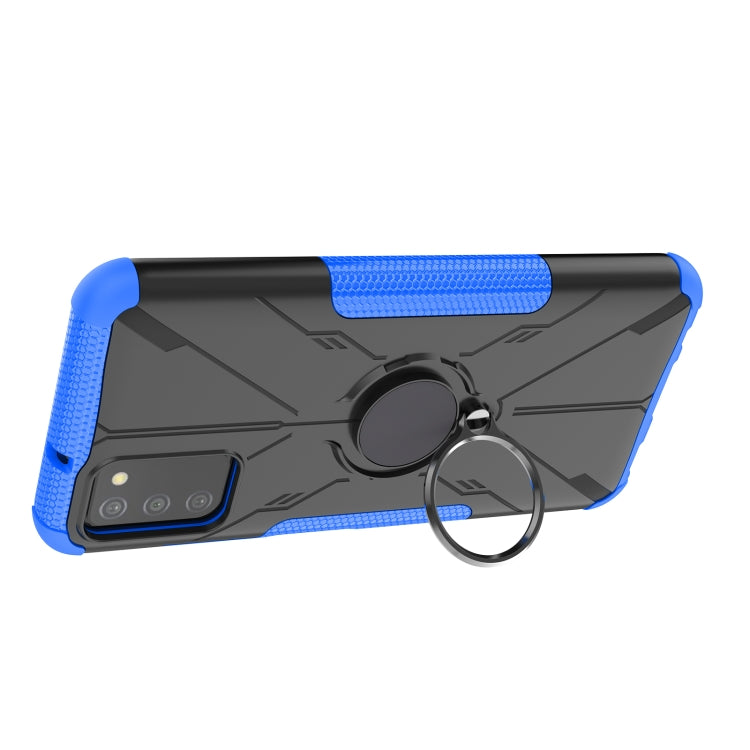 For Samsung Galaxy A03s(EU) Armor Bear Shockproof PC + TPU Phone Protective Case with Ring Holder