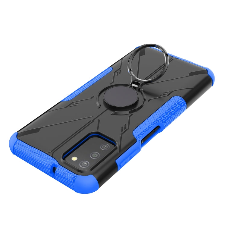 For Samsung Galaxy A03s(EU) Armor Bear Shockproof PC + TPU Phone Protective Case with Ring Holder