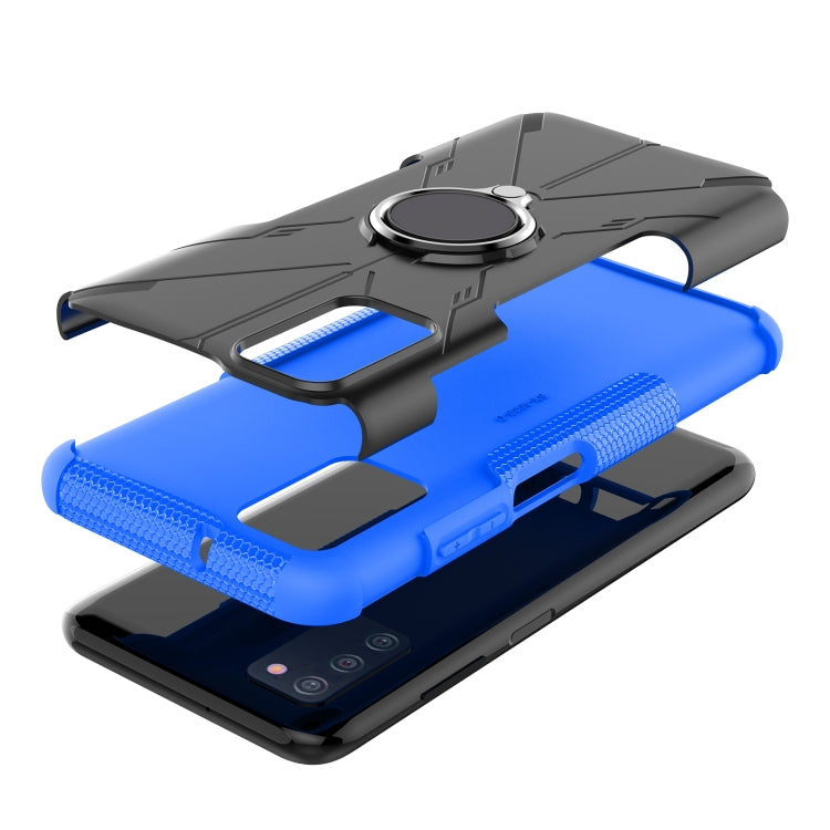For Samsung Galaxy A03s(EU) Armor Bear Shockproof PC + TPU Phone Protective Case with Ring Holder