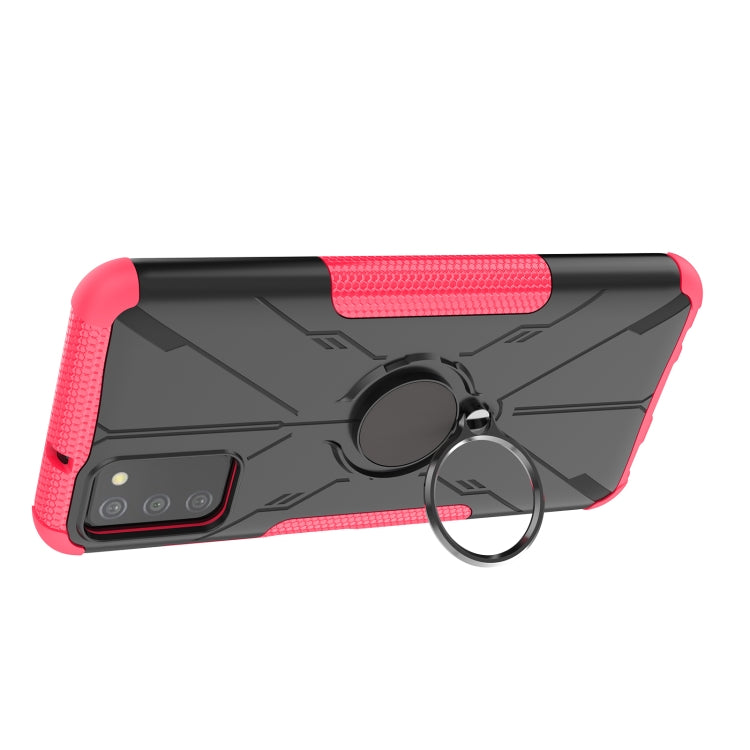 For Samsung Galaxy A03s(EU) Armor Bear Shockproof PC + TPU Phone Protective Case with Ring Holder