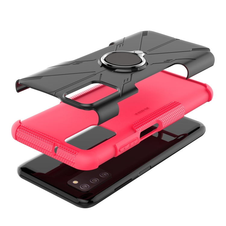 For Samsung Galaxy A03s(EU) Armor Bear Shockproof PC + TPU Phone Protective Case with Ring Holder