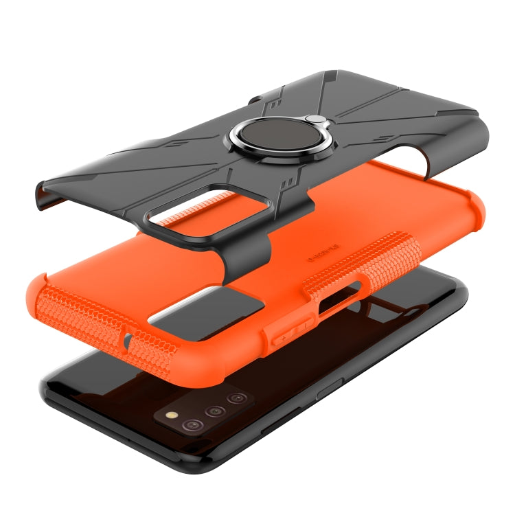 For Samsung Galaxy A03s(EU) Armor Bear Shockproof PC + TPU Phone Protective Case with Ring Holder