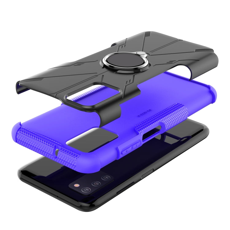 For Samsung Galaxy A03s(EU) Armor Bear Shockproof PC + TPU Phone Protective Case with Ring Holder