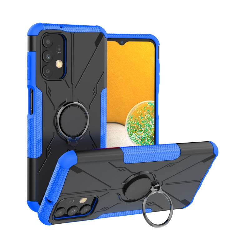 For Samsung Galaxy  A13 4G Armor Bear Shockproof PC + TPU Phone Protective Case with Ring Holder