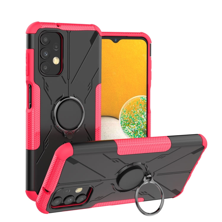 For Samsung Galaxy  A13 4G Armor Bear Shockproof PC + TPU Phone Protective Case with Ring Holder