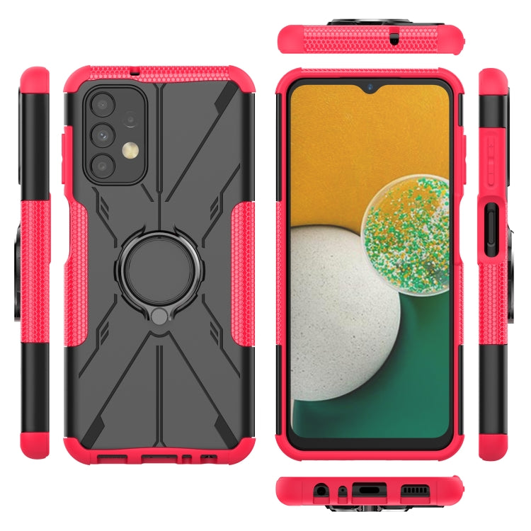 For Samsung Galaxy  A13 4G Armor Bear Shockproof PC + TPU Phone Protective Case with Ring Holder