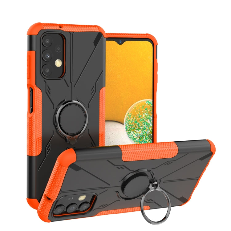 For Samsung Galaxy  A13 4G Armor Bear Shockproof PC + TPU Phone Protective Case with Ring Holder