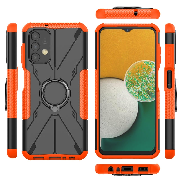 For Samsung Galaxy  A13 4G Armor Bear Shockproof PC + TPU Phone Protective Case with Ring Holder
