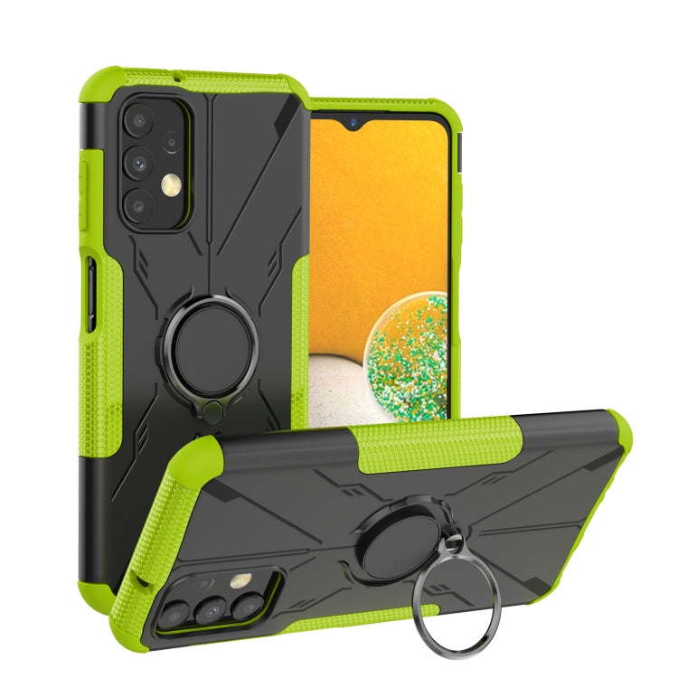 For Samsung Galaxy  A13 4G Armor Bear Shockproof PC + TPU Phone Protective Case with Ring Holder