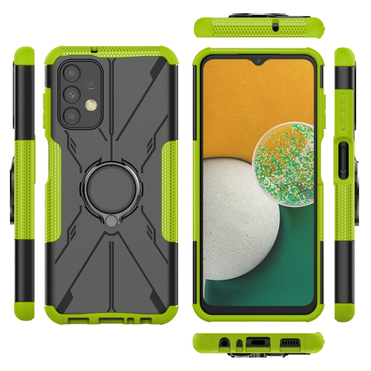For Samsung Galaxy  A13 4G Armor Bear Shockproof PC + TPU Phone Protective Case with Ring Holder