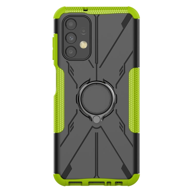 For Samsung Galaxy  A13 4G Armor Bear Shockproof PC + TPU Phone Protective Case with Ring Holder